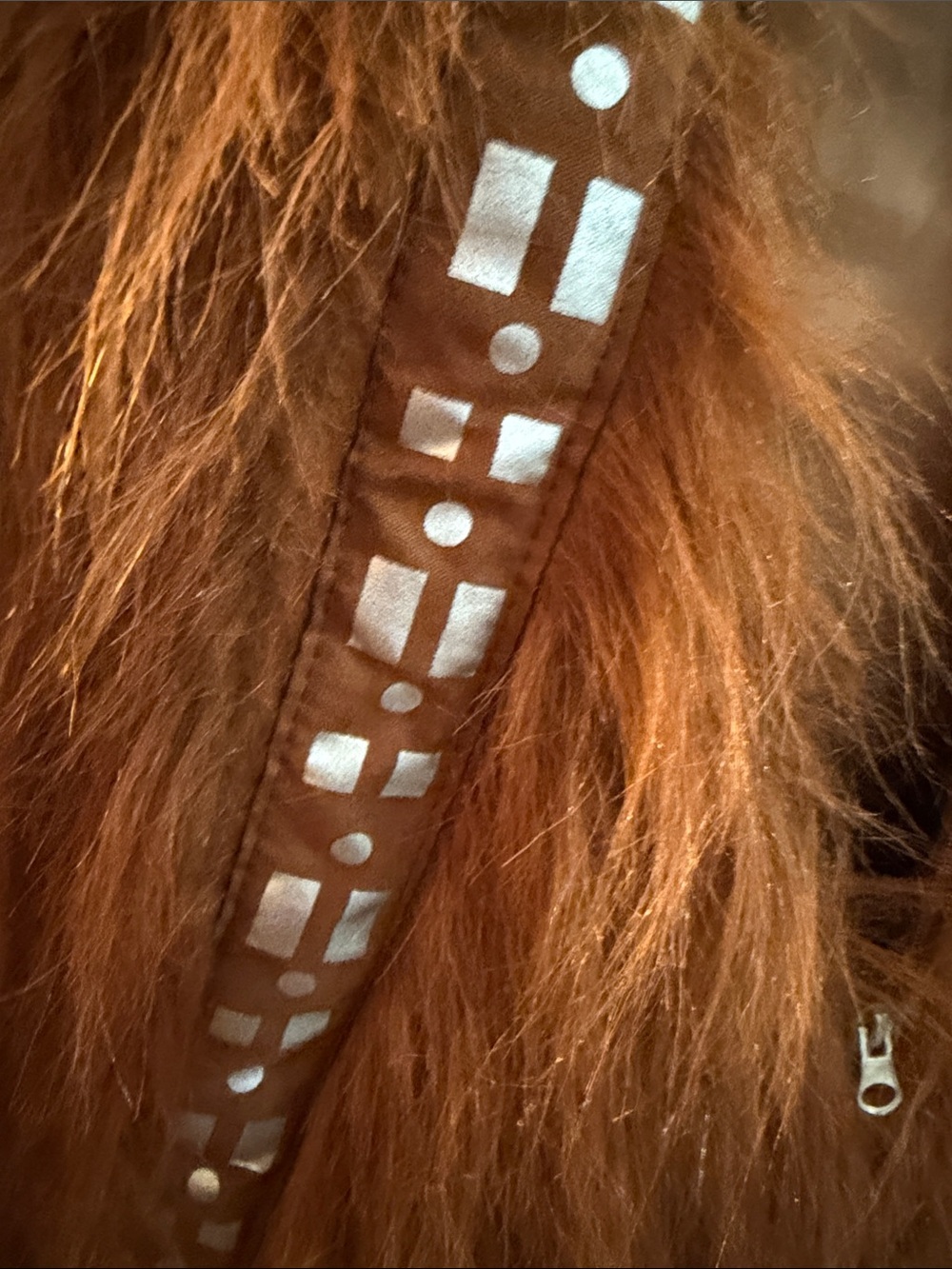 Star Wars Chewbacca-Inspired Chestnut Brown Faux Fur Jacket with Hood - Picture 4 of 8